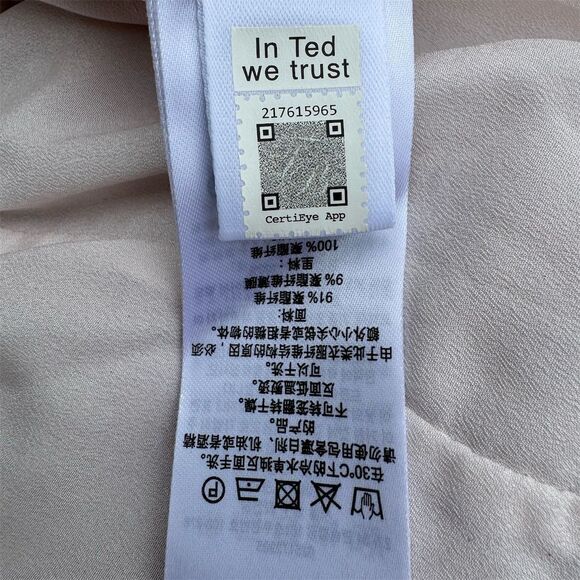 Ted Baker London BoHo Floral Ruffle Long Sleeve Romper Coral Size 6-8 V-Neck - Picture 10 of 10